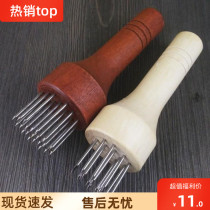 Meat punch insertion device Loose hammer needle flavoring chicken thigh tendon device Buckle beef steak needle Stainless steel needle Stick meat steak fine break