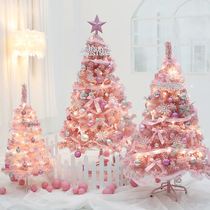 Christmas net red in wind pink flocked Christmas trees set 1.m 1.5 m mall window home 2 decoration