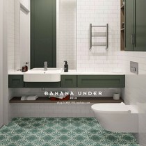 ) Star Jue) Light luxury French retro green tiles Kitchen restaurant floor tiles balcony tiles bathroom wall tiles