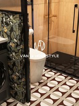 Retro cement small tiles French toilet bathroom toilet tile kitchen balcony wall tiles floor tiles