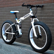 New labor-saving bicycle 26 inch 20 24 inch double disc brake shock absorption off-road speed thick tire folding sand