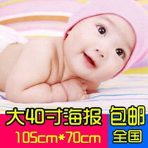 Baby poster photo pictorial cute male baby portrait pregnant woman preparation pregnancy fetal education picture large size wall sticker photo