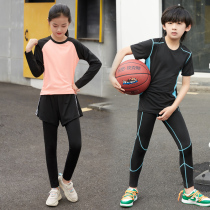 Andrea childrens tight-fitting quick-drying physical fitness training suit set for men and womens basketball Football