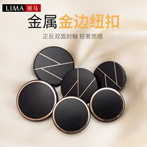 Metal button 100 lap blouse female big coat button male hair round windsuit cashmere jacket suit sweater button