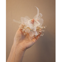 Crystal pearl chain beautiful ins simple bride bridesmaid wedding sister group hand flower event show wrist flower