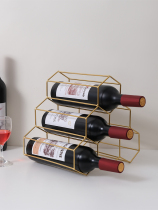 Modern minimalist creative wrought iron wine rack decoration restaurant display rack wine bottle rack wine lattice decoration wine cabinet