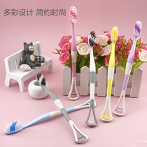 Tongue Brush tongue scraper anti-halitosis tongue coating cleaner to tongue coating artifact silicone tongue plate toothbrush portable