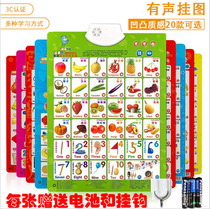 Wen Quaga childrens baby early childhood enlightenment childrens early education Pinyin first grade learning machine artifact Intelligent graphless audiobook pronunciation wall chart Alphabet point reading 1-2-3-4 years old