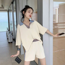 Small man can salt sweet two-piece set leisure light mature wind hipster vitality girl sportswear shorts set women