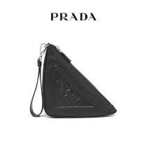 Prada Prada mens Triangle leather handbag with bag triangular bag