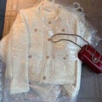 Fall winter 2021 new gentle dress tweed socialite small fragrance coat foreign style short coat