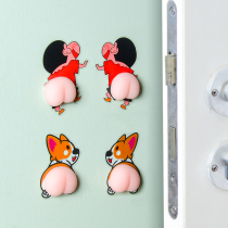 Anti-crash post door knob door rear headboard Silicone Cushion God Ware Fridge Cabinet Door Anti-Collision Cushion Wall Protection Glue Grain