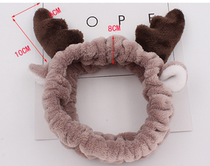 Little elk horn hair band face wash makeup mask Antler horn hair band female flannel cute cute hair band female