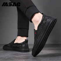 Cloth Shoes Mens Han Edition Casual Shoes Mens Shoes A Foot Pedal Sloth Shoes Summer Breathable Sails Shoes Men Low Bunch Shoes Wave Shoes