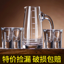 Liquor dispenser with graduated glass small wine glass set red wine decanter pour wine jug pot measuring household wine set