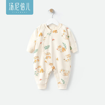 Tony Beier baby jumpsuit spring and autumn clothes tiger year newborn cotton base pajamas winter baby coat