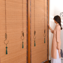 Chinese style bamboo curtain Roller curtain curtain Door curtain partition Zen decoration Entrance Ancient style shading new Chinese style retro custom