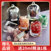 Fire-free aromatherapy expanded stone natural crystal stone watch home bedroom long-lasting essential oil ornaments summer gift box