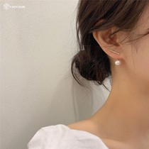 Korean pearl earrings small 925 sterling silver 2021 new trendy quality net red design sense word stud earrings for women