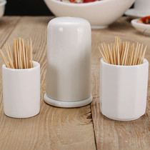 5 ceramic toothpick Cup household toothpick box restaurant toothpick barrel jar hotel European portable mini