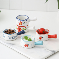Japanese style milk pot with handle Small milk cup Milk cup with handle Soup bowl Steak Western juice bucket Seasoning dipping dish