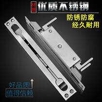 Stainless steel fire door primary-secondary door security door door control heaven and earth bolt concealed bolt double open door lower aluminum alloy lock