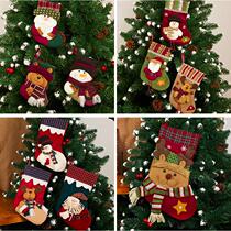Christmas Socks Gift Bags Christmas Socks Gift Bags Big Numbers Knit Seniors Non-woven Fabric Gift Bags Decorative Items