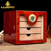LUXFO langyou cigar box small four-layer cigar moisturizer Cedar Cedar Cedar cabinet