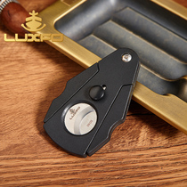 LUXFO Langyou cigar shears portable opening and closing Cigar scissors stainless steel sharp double-edged cutting knife gift box