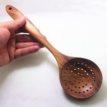 2021 Teak filter soup colander frying shovel spoon Solid wood tableware Wooden hot pot spoon big fishing spoon