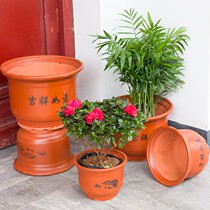 Promotion of purple sand flower pot large red pottery flower pot special large number ceramic flower pot green Laura creative bonsai large flower pot