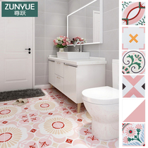 Toilet pink small tiles kitchen bathroom balcony floor tiles 300 tiles antique brick toilet wall tiles