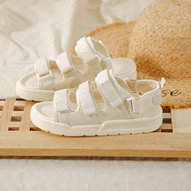  Global sandals womens 2021 summer new flat open-toe velcro wild student fairy wind sports beach shoes