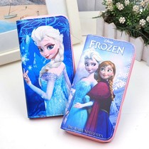 Childrens coin wallet Korean cartoon princess cute little girl zipper long wallet student card girl wallet