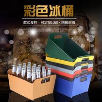 Wine frame rectangular storage basket ktv beer bottle basket plastic bar box thickened anti-fall delivery wine frame wine basket