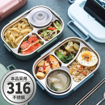 316 lunch box 304 stainless steel 316 food grade children Primary School students insulated lunch box canteen dining lunch box female