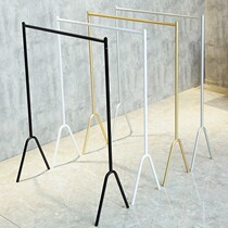 Single pole floor-to-ceiling hanger household clothes bar bedroom folding coat rack simple balcony storage Sun rack