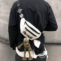 2021 New Men and women chest bag multifunctional canvas running bag Street tide cool shoulder bag shoulder bag ins Japanese series