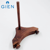 French original GIEN handmade plate stand black walnut solid wood tray shelf