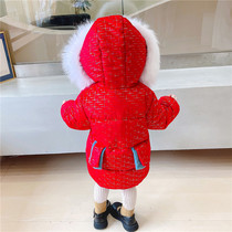 Female treasure Tang suit New Year dress female baby New year dress winter cotton padded 4 two children 3-year-old children Winter cotton padded