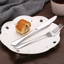 Knives and forks two piece children knife and fork spoon three-piece western cutlery set full European niu paipan set ins