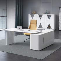 Office table and chair combination simple modern boss table white paint manager table master desk home single computer desk