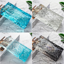 Glass brick transparent square translucent impermeable bathroom partition wall decoration hotel store crystal brick landscape wall