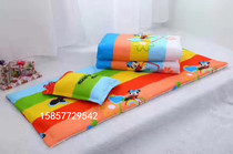Kindergarten quilt three-piece cotton cotton baby with core Six-piece nap small futon childrens bed cover
