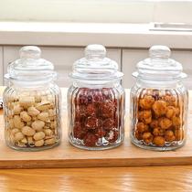 Glass tea leaf jars sealed tank transparent small bottles Small number storage tanks Five grain cereals containing storage tank glass jars