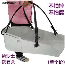 Ling farm building picking sand dustpan picking soil dustpan garbage plastic piling site rubber dung dustpan