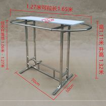 New Hanger Display Show Rack Stainless Steel Hanging Floor Middle Island Show Shelf Oval Display Clothing Store Shelf Goods