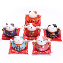 Shangzhuang lucky cat small ornaments opening ceramic creative piggy bank Home shop decoration Opening gift Lucky cat