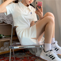 2021 new net red salt fried street leisure sports socialite short-sleeved sweet spicy sweet cool two-piece suit skirt women spring and summer