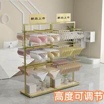 Underpants middle island rack landing adjustable underwear shelf display rack shop mall bra shelf socks display rack